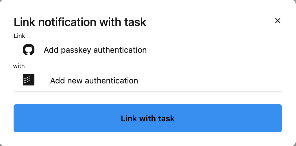 link to task modal